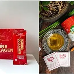 Nutracy Lifestyle Lemon Tea Bag Herbal Detox Tea 14 Bags Each 28 Gram) For Blood circulation Immunity Tea with Beauty Collagen Powder For Skin & Hair Care (15 Sachets x Each 15 Gram)-picture-21