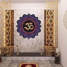 Wallbook Blue Om Wall Sticker | Wall Stickers for Home, Kitchen, Office, Bedroom & Living Room (48 x 47 cms)-picture-13