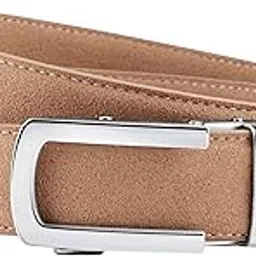 halden Micro Fiber SUEDE Belt For Men Formal (Adjustable Fits Up to 44 Inch Waist) 100% Vegan Ratchet Straps, Unique Magnetic Auto-lock Buckle Belts For Men No Holes-picture-57