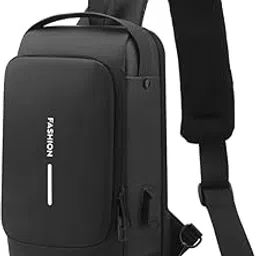 woleebee Sling Bag for Men Anti-Theft USB Crossbody Backpack Waterproof Chest Daypack Business Men Bag Shoulder Bag-picture-25