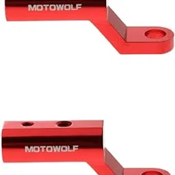 MERISHOPP® 2 Pieces Motorcycle Rearview Mirror Expander Bracket Adapter Mount Red|Motors | Parts & Accessories | Motorcycle Parts-picture-24