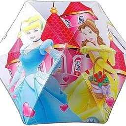 Kuber Industries Disney Princess Print Umbrella For Kids|Automatic Umbrella For Rain (Multi)-picture-17