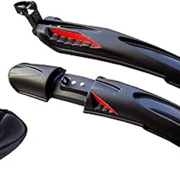 ABC AMOL BICYCLE COMPONENTS Bicycle Front & Rear Dual Tone Mudguard + 1 Cycle Seat Cover,Color - Black Red-picture-11