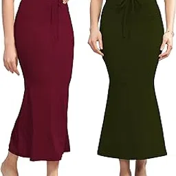terrific style Combo Soft Lycra Blended Saree Shapewear for Women/Fishcut Fit Petticoat Saree Silhouette Shape Wear Dress for Saree-Pack of-2-picture-21