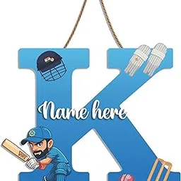 Customized Acrylic Letter Sign 9 Inch Cricket Theme | Custom Name for Boys Room Decor | Sports Inspired Alphabet Nameplate | Includes Hanging Rope/Tape-image-79