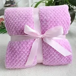 First Kick New Born Super Soft Baby Blanket Wrapper Sheet Cum Baby Blanket for Baby Boys, Baby Girls, Babies (100cm x 80cm, Light Purple, Fleece, lightweight) image 1
