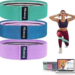 Innergy Fabric Resistance Band | Loop Bands for Workout | Hip Bands for Women & Men | Resistance Band for Legs, Booty & Arms with 40+ Free Exercises | Set of 3 with Workout Guide & Carry Case-image-36
