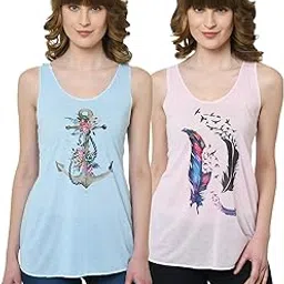 mack jonney Women's Graphic Print Regular Fit Tank Tops (Pack of 2)-picture-35