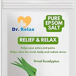 Dr.Relax 100% Pure Epsom Bath Salt Crystal | Detox Bath Salt For Stress Relief & Recovery | Relieves Muscle Pain, Cramps, Joint Stiffness & Inflammation with Magnesium Sulphate & Eucalyptus 1kg-picture-37