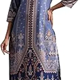 libas Womens Printed Crepe Straight Kurta With Trousers-picture-29