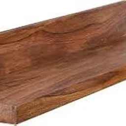 Sumukh Furniture Sheesham Wood Wall Shelf, 46 x 14 x 14 cm, Rectangular, Teak Finish, Single Floating Rack image 1