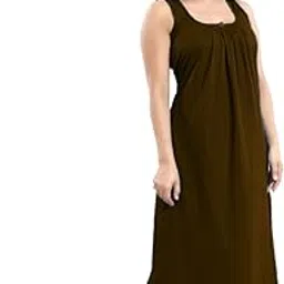 hoscot india HosCot Women's Cotton Hosiery Sleeveless Maxi Nighty-picture-32