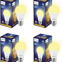 PHILIPS 14-watt LED Bulb |AceBright High Wattage LED Bulb|Base: E27 Light Bulb for Home | Warm White, Pack of 4-image-53