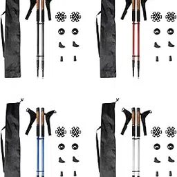 SAZ DEKOR® 2Pcs Mountain Trekking Poles Telescopic Stick for Backpackers Hikers Walking Black|Kayak Accessories, Replacement Accessory Kit for Kayaks, Dry Bag, Kayak Paddle with Comfort Grips|-image-91