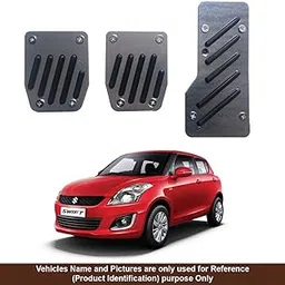 Oshotto 3 Pcs Non-Slip Manual CS-320 Car Pedals Kit Pad Covers Set Compatible with Maruti Suzuki Swift Old (Black)-picture-17