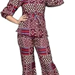 Girls/Women Printed 34 sleeves co- ords set-107-image-45