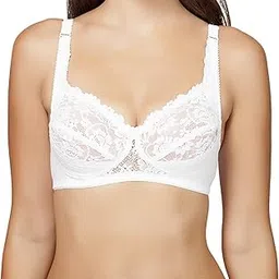 sherry Women's Comfortable Wirefree Encircled Fancy Laced Cups Nonpadded Bra-picture-23