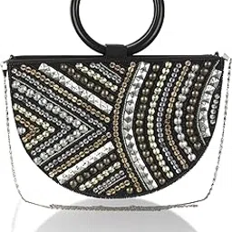priyaasi Black Bling Sequin Round Sling Bag-picture-25