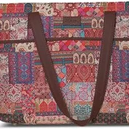 zouk Women's Vegan Handcrafted Kutch Gamthi Tote Bag-picture-29
