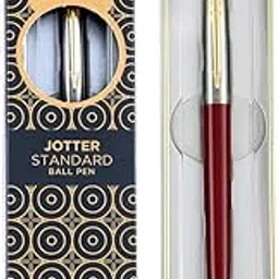 Parker Jotter Standard Gold Trim Ball Pen| Ink Color - Blue | Perfect For Corporate Use | Elite Pen For Professionals-picture-25