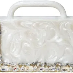 tz handicraft resin clutch with handle and with pocket looks for womens party clutch and marble looksks Resin clutch bag Women’s Bridal Designer Purse Crafted With Embellished Stones-picture-33