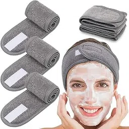 Polycotton Facial Headbands – Soft Adjustable Hair Bands for Women & Men | Ideal for Makeup, Face Wash, Spa, Skincare, Salon & Home Use – Sweat-Absorbent (Pack of 2)-image-73