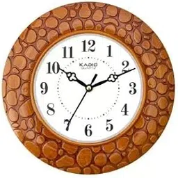 Kadio Analog 24.5 cm X 24.5 cm Wall Clock (Brown, with Glass, Standard)-picture-10