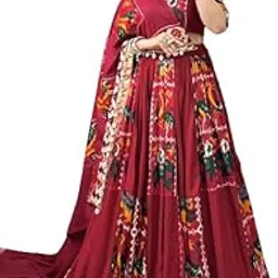 Outstanding Printed Silk Navratri Lehenga Choli With Dupatta image 1