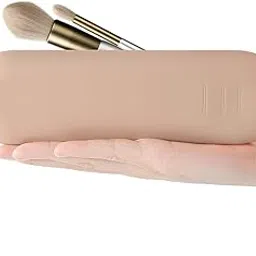 DROPOSALE Trendy Beauty Tool Organizer Makeup Brush Holder - Silicon Travel Case, Sleek Up Brush Holder Waterproof Best Present for All Women Girl Pack of 1 (Khakhi)-image-77