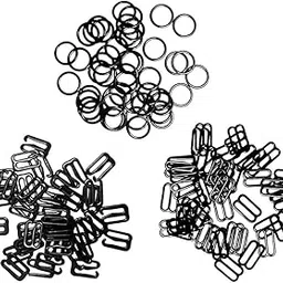 enakshi (label) Enakshi® 300pcs 3 Style Black Metal Bra Strap Sewing Clip Slider 10mm 12mm|Crafts | Sewing | Other Sewing-picture-22