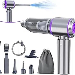 houscly Car Vacuum Portable Cordless 20000PA High power Mini Vacuum Cleaner 4-in-1 Compressed Air Duster & Air Blower & Pump Hand Held Vacuum with Brushless Motor for Car, Home, Office,Cam-picture-16