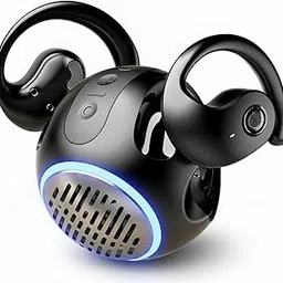 VEHOP 2 in 1 Bluetooth Speaker and OWS Open Ear Hook Wireless Headset for Sports Activity, BT v5.4, Type C Fast Charging, Low Latency Gaming, Compact & Lightweight, IPX5 Water & Sweat Resistant. Black-image-12
