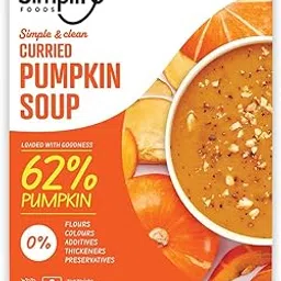 Simplify Foods Curried Pumpkin Instant Soup | Pack of 2 Single-Serve Sachets (Each Makes ~125 ml) | Made with 62% Real Pumpkin | Just Add Hot Water | Travel-Friendly | Clean Label | 0% Additives or Preservatives-picture-26