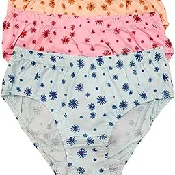 bodymist Stretchable Cotton Hipster Panties for Women, Full Coverage Mid Waist (Pack of 3)-picture-12