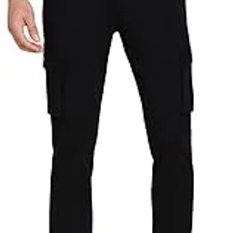 dennis lingo Mens Cotton Lycra Mid Rise Slim Fit Solid Trousers-picture-34