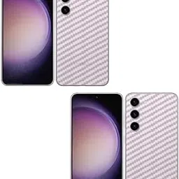 (Pack of 2) Compatible with Samsung Galaxy S23 5G Back Skin Sticker/Vinyl wrap/Protective Film Mobile Skin Carbon Fiber 3D (Transparent) by Candeal Mizhan (Only Back)-picture-25