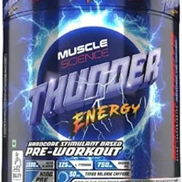 Muscle Science Thunder Energy 30 Serv. Pre Workout | 3000 mg Beta Alanine For Endurance | 2500mg Pump Matrix | 190mg Caffeine | 250 mg L- Tyrosine For Energy & Focus (MANGO)-image-14