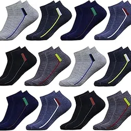 blessica Socks for men 12-Pair Regular Use Ankle - Durable and Soft for Everyday Wear free size (Assorted design)-picture-20