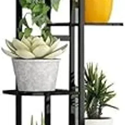Neo Zakaria Multi-Tiered Metal Flower Pot Stand - Indoor 5 Layer 6 Tier Iron Plant Pot Display Rack Plant Pot Holder Tall Plant Flower Shelf for Living Room Balcony Living room & Court Garden-image-83