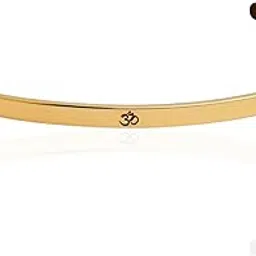 etchcraftemporium Om Bracelet – The Sound of Existence | Classic Oval Cuff Bracelet for Men & Women | Adjustable In Size | Glossy Gold Finish-picture-14