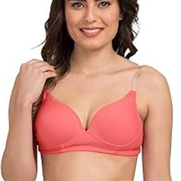 tweens Komli - Transparent Heavily Padded Backless Push-Up Bra - Cotton Rich - Seamless, 3/4th Coverage, Multiway Straps - T-Shirt Bra-picture-0