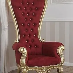 Soul Craft Royal Wedding Pure Wood // Wood Wedding Chair, Wooden Maharaja, Wooden Easy Maroon-image-54