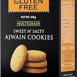 Fidalgo Gluten Free Multigrain Sweet N' Salty Ajwain Sea Salt Cookies, 200 gram-picture-30