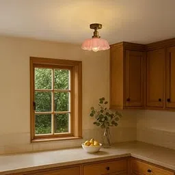 Whispering Homes Fleur Glass Ceiling Light - Pink-image-51