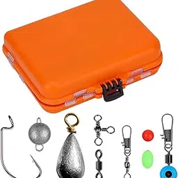 LYLA 165pcs Carp Fishing Tackles Lead Sinker Beads Fishing Barrel Hook Orange-picture-47