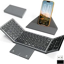 EWiN Wireless Folding Bluetooth Keyboard with Japanese Arrangement, Large Trackpad and Numeric Keypad, Full Size, Bluetooth Keyboard, Connects to Up to 3 Devices, Compatible with ios, Mac, Win, iPad-picture-60
