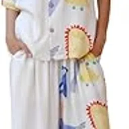 sleeplove Women's Printed 100% Modal Ultrasoft Pajama Set With Side Pockets-picture-33