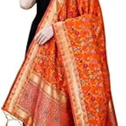 devangi Women's Woven Banarasi Kashmiri Silk Dupatta/Chunni, Width 1 Meter, Length 2.5 Meter image 1