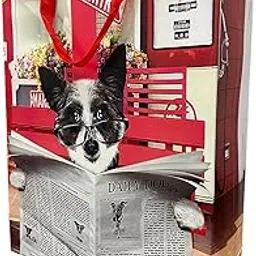 ILU Premium Printed Gift Paper Bag with Stylish Design and Strong Handles – Ideal for Gifting, Parties, and Retail Packaging, (32X42X11.5 cm) | Printed Multicolor | Pack of 5 image 1