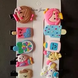 Baby Girls and Kids Hair's Clips, Cartoon Design Hair Clips | Cute Fruit, Cartoon, Animal Hair Pin | Colorful Hairs Accessories (Multicolor4, Set of 1)-picture-43